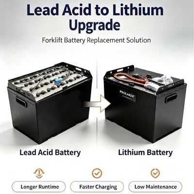 ProLaker Drop-in Lead-Acid Replacement LiFePO4 فولتر 24 ولت 48 ولت 80 ولت، 210Ah-880Ah قابل تنظیم برای فولتر الکتریکی