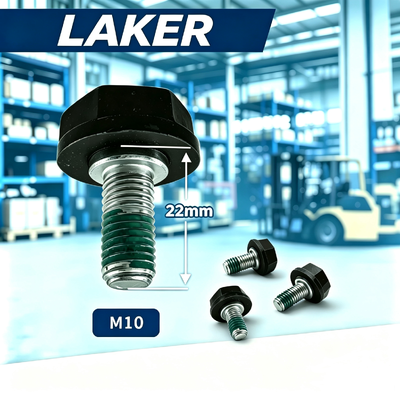 فروشگاه کارخانه LAKER M10*22 بست شش گوش پلاستیکی عایق، پیچ قفل شونده خودکار گالوانیزه با استحکام بالا OEM ODM سفارشی ضد لرزش، پیچ و مهره عایق ضد خوردگی با وصله نایلونی تامین نقطه ای